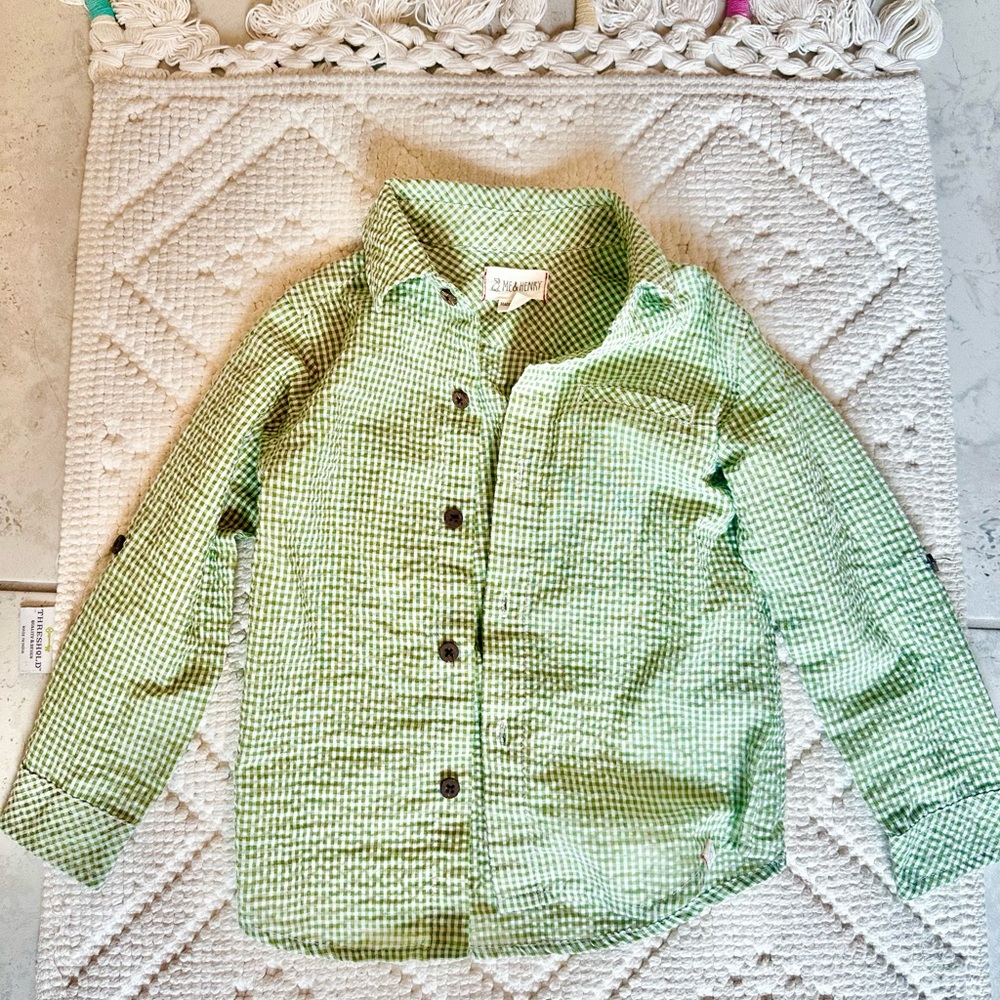Me and Henry 3/4 Boys Long Sleeve Buttondown